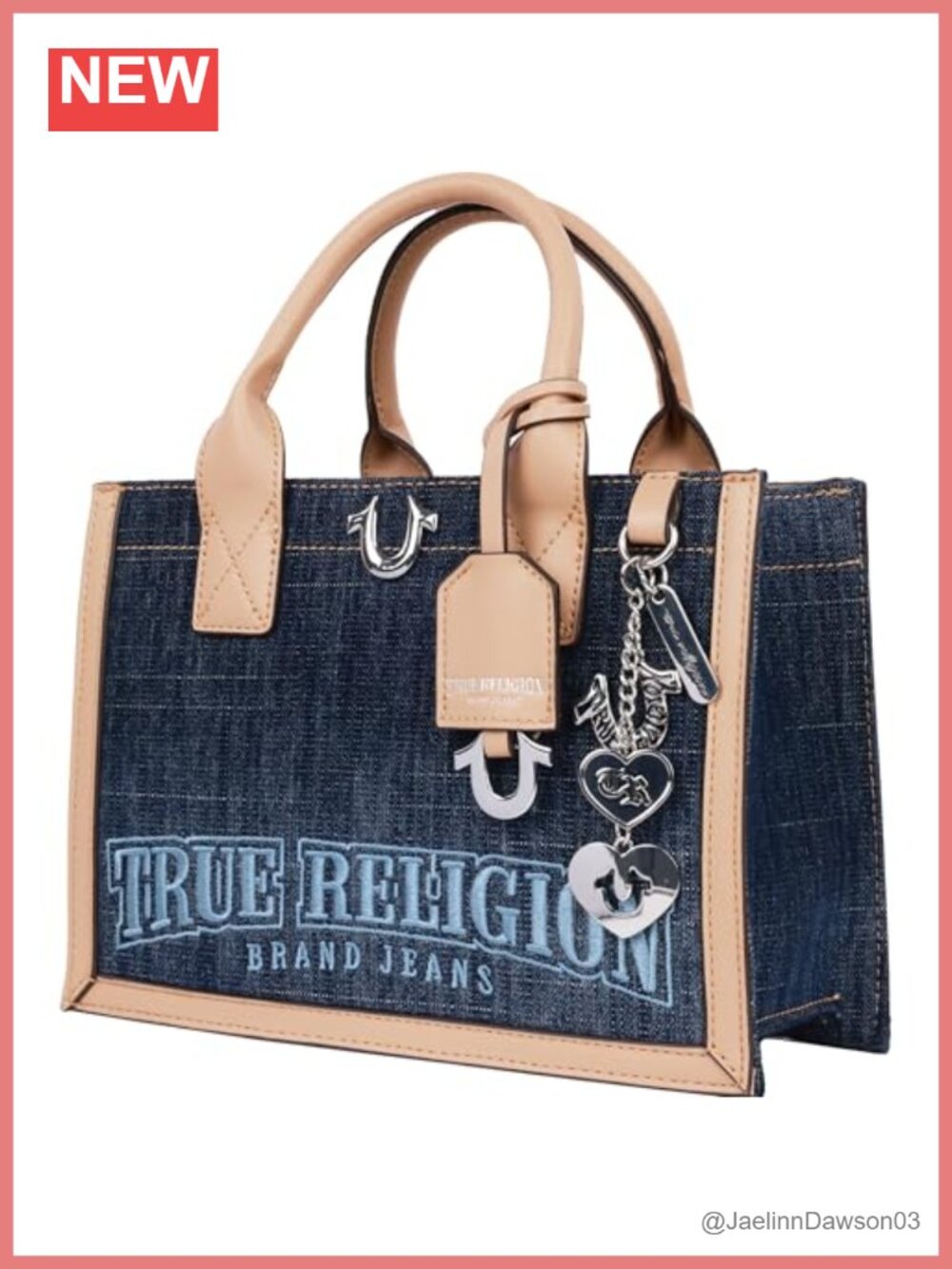 Tote Bag with Embroidered Logo, Shoulder Strap, Lined Interior